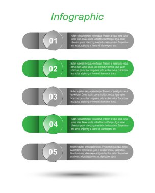 Modern Tasarım Şablonu, bilgi grafikleri ve web düzeni için pankartlar için kullanılabilir.