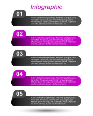 Modern Tasarım Şablonu, bilgi grafikleri ve web düzeni için pankartlar için kullanılabilir.