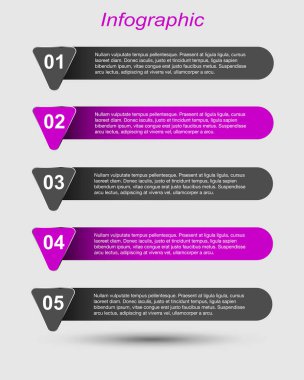 Modern Tasarım Şablonu, bilgi grafikleri ve web düzeni için pankartlar için kullanılabilir.