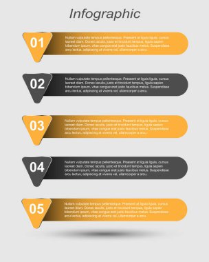 Modern Tasarım Şablonu, bilgi grafikleri ve web düzeni için pankartlar için kullanılabilir.