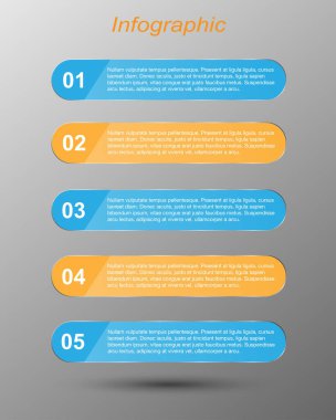 Modern Tasarım Şablonu, bilgi grafikleri ve web düzeni için pankartlar için kullanılabilir.