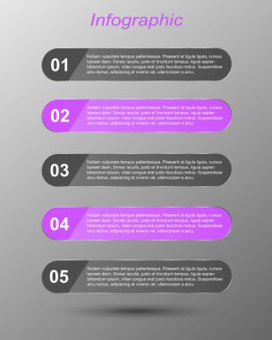 Modern Tasarım Şablonu, bilgi grafikleri ve web düzeni için pankartlar için kullanılabilir.