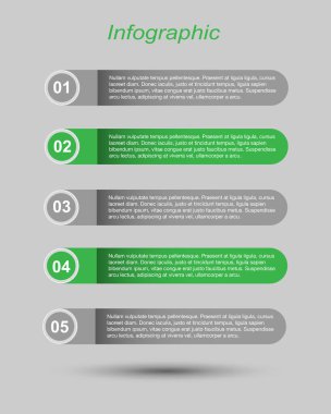 Modern Tasarım Şablonu, bilgi grafikleri ve web düzeni için pankartlar için kullanılabilir.