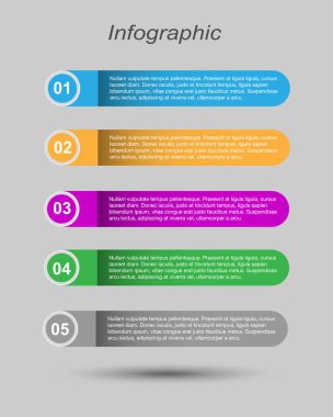 Modern Tasarım Şablonu, bilgi grafikleri ve web düzeni için pankartlar için kullanılabilir.