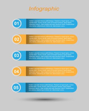 Modern Tasarım Şablonu, bilgi grafikleri ve web düzeni için pankartlar için kullanılabilir.