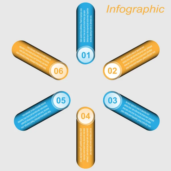 Abstract Passos Fundo Infográficos —  Vetores de Stock