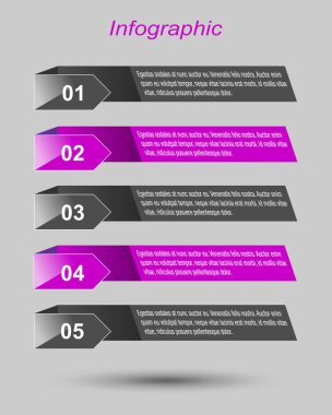 Modern Tasarım Şablonu, bilgi grafikleri ve web düzeni için pankartlar için kullanılabilir.