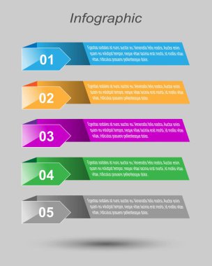 Modern Tasarım Şablonu, bilgi grafikleri ve web düzeni için pankartlar için kullanılabilir.