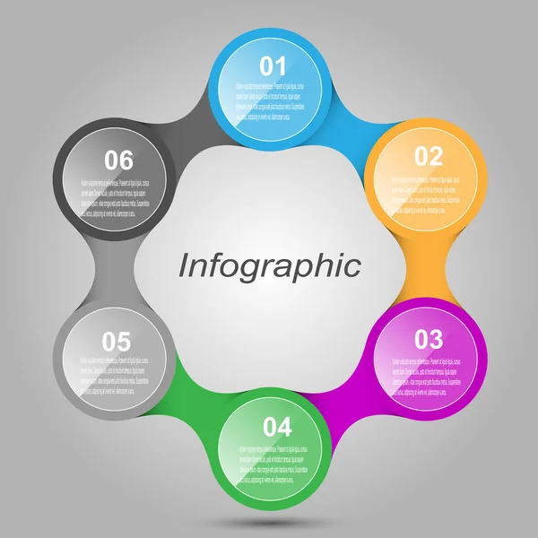 Resumen Pasos Infografías Fondo — Archivo Imágenes Vectoriales