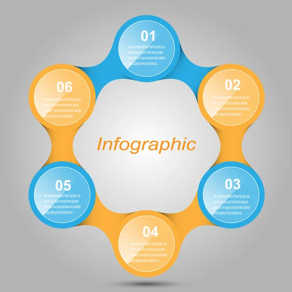 Resumen Pasos Infografías Fondo — Archivo Imágenes Vectoriales