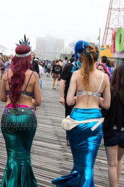 38 yıllık Mermaid parade-Brooklyn New York Usa