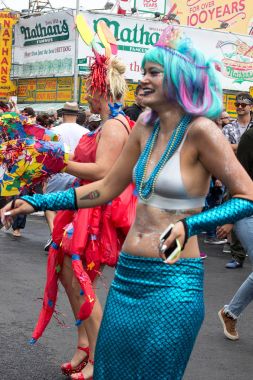 38 yıllık Mermaid parade-Brooklyn New York Usa