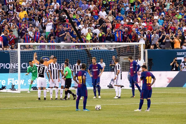 2017 międzynarodowego mistrzów Cup - Fc Baecelona vs. Juventus — Zdjęcie stockowe