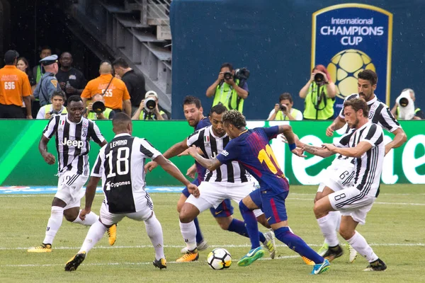 2017 międzynarodowego mistrzów Cup - Fc Baecelona vs. Juventus — Zdjęcie stockowe