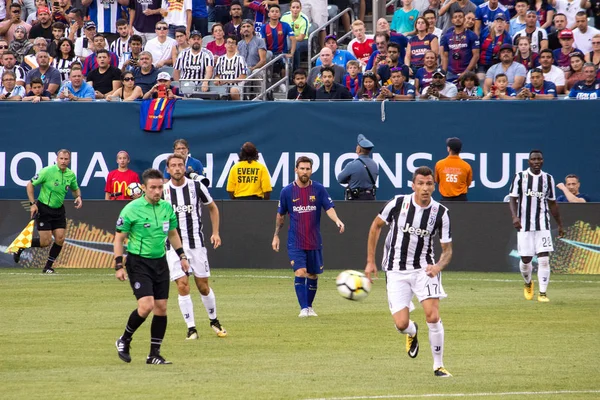 2017 International Champions Cup - Fc Baecelona vs. Juventus Rechtenvrije Stockafbeeldingen