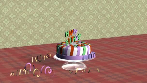 Torta di compleanno 1 — Video Stock