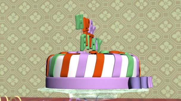 Birthday cake 3 — Stock Video