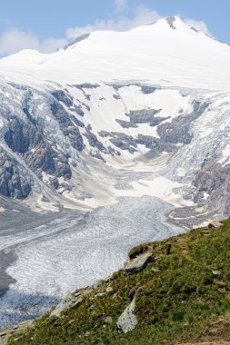 Pasterze buzul Grossglocker dağ bölgesinde summ karda ile