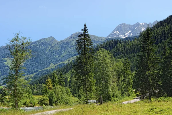Dolina Zillertal w Alpach (Austria) w okresie letnim. — Zdjęcie stockowe