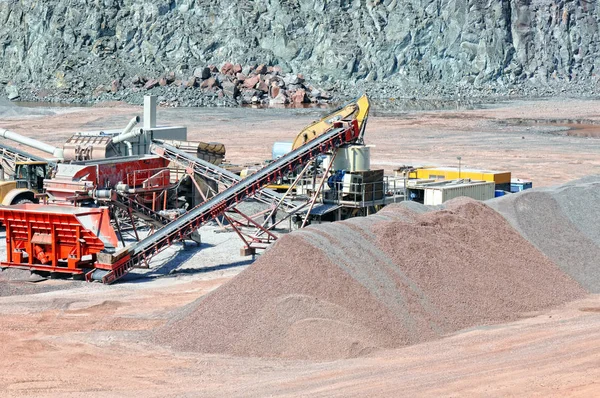 View into a quarry mine of porphyry rock — Stock Photo, Image