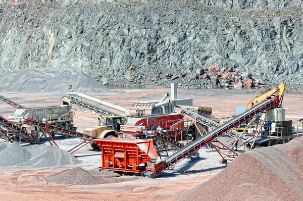 Pohled do lomu důl horniny porfyr — Stock fotografie