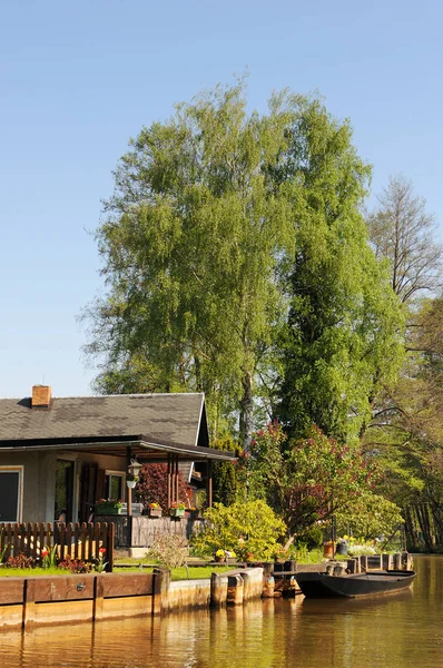 Kulturlandskapet i Spreewald-skogen i Brandenburg-Tyskland – stockfoto