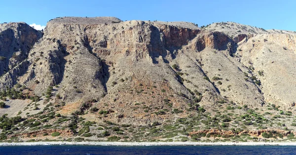 Panoramabild av Kreta (Grekland) bergen av Libyska havet sida. — Stockfoto