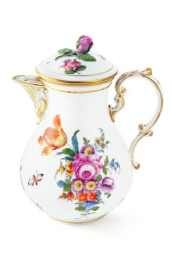 19. yüzyıl (Biedermeier zaman antik kahve pot)