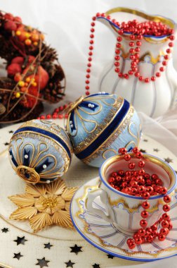 Antika Noel baubles Biedermeier zaman çerezler ve o ile