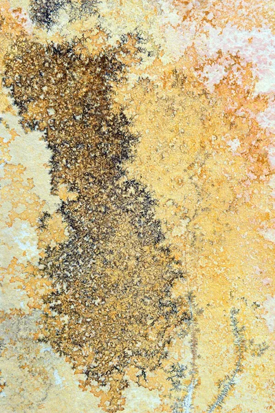 Dendriet mineralen op kalksteen rotsen van Solnhofen — Stockfoto
