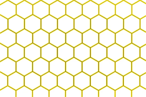 Honigwaben-Illustration auf weißem Hintergrund — Stockfoto