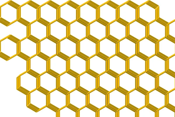 Honey comb ilustrace na bílém pozadí — Stock fotografie
