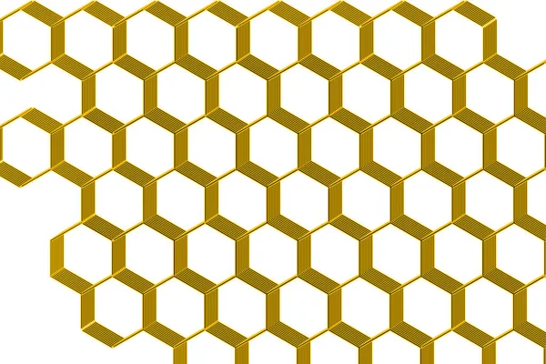 Honey comb ilustrace na bílém pozadí — Stock fotografie