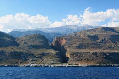 View into the Aradena gorge from the Libyan Sea side (Crete) clipart