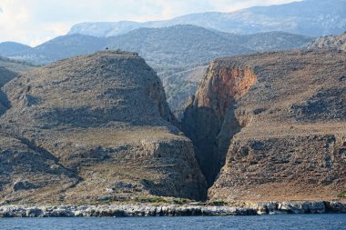 Libya deniz tarafındaki (Girit Aradena gorge içine görüntülemek)