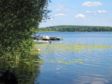 Uckermark bölgede (Almanya), Şehir Gölü ile Lychen. Yaz 