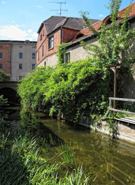 Lychen (Almanya) Uckermark bölgesinde taş evler