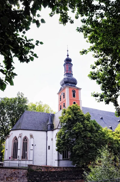 Pauluskirche Iglesia de Bad Kreuznach en el río Nahe. (Alemania) ). — Foto de Stock