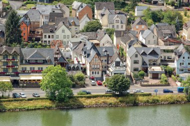Ellenz-Poltersdorf Moselle Nehri (Almanya, Cityscape)