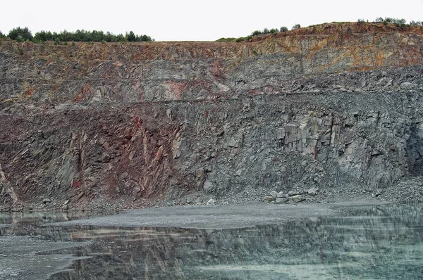 斑岩鉱山採石場に空撮. — ストック写真