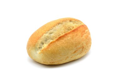 Alman ekmek rulo beyaz izole arka plan üzerinde