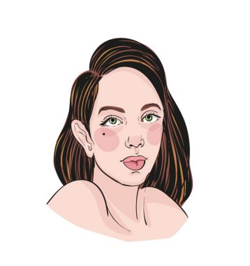 Güzel kızın yüzü