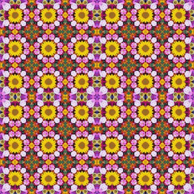 Sorunsuz çiçek arka plan, üstten görünüm. 