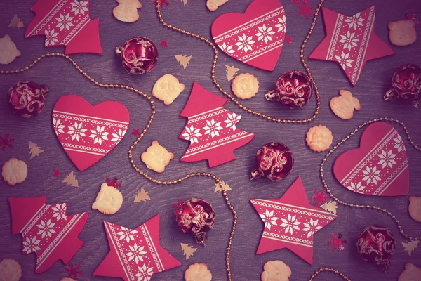 New Year's or Christmas background. Vintage filter. — Stock Photo, Image