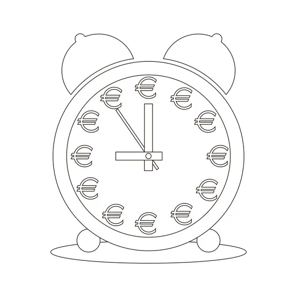 Design coloring pages, Time is money. Vector. — Stock Vector