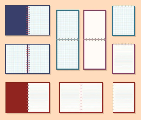 Icono de un cuaderno con resorte, vector . — Archivo Imágenes Vectoriales