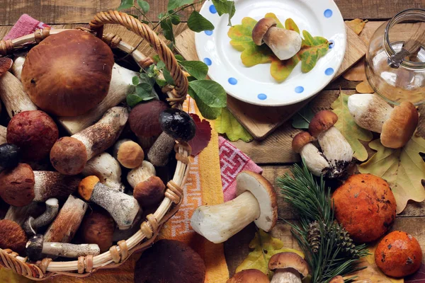 mantar masada, üstten görünüm dağınık.