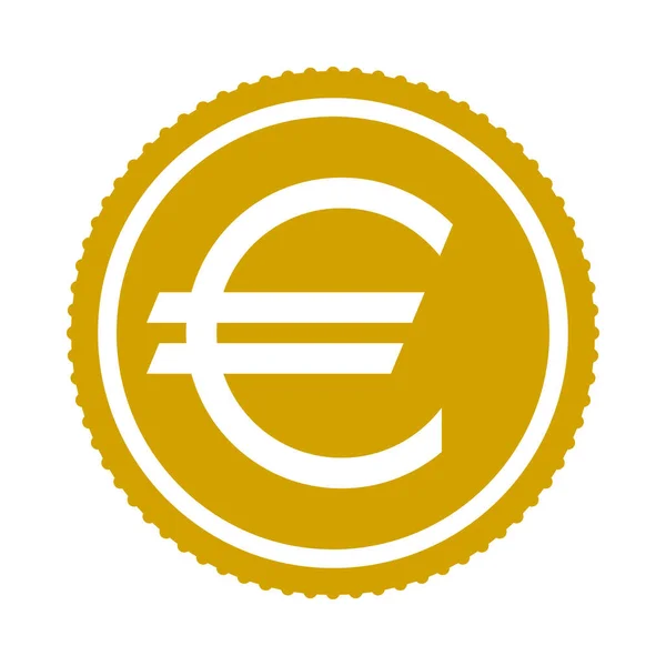 La moneda del euro. icono. vector — Vector de stock