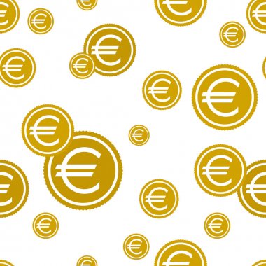 Euro sorunsuz arka plan paraları. vektör çizim.