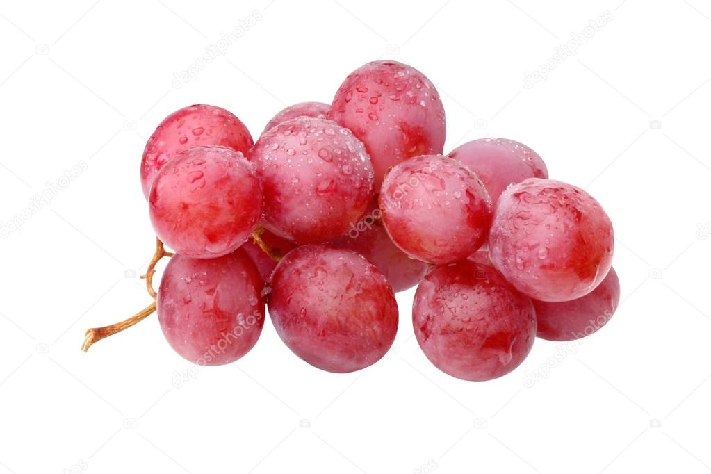 bunch of grapes isolated on a white background.